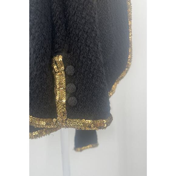 Ralph Lauren Purple Label Runway Blazer Gold Beaded Silk Knit Evening Jacket L - Picture 8 of 16